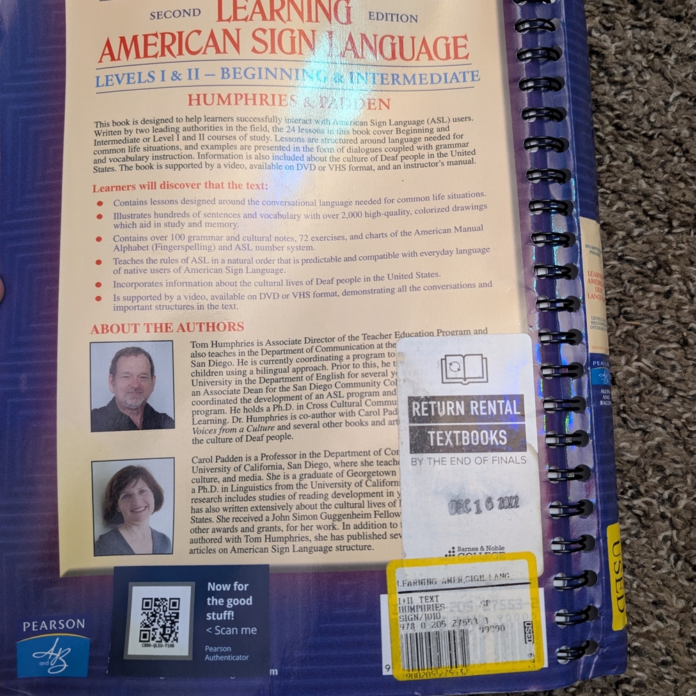 Learning American Sign Language Book - Picture 3 of 3